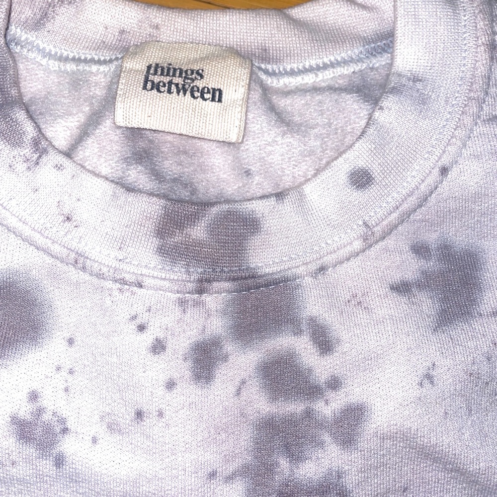 Lavender acid wash crewneck sweatshirt
